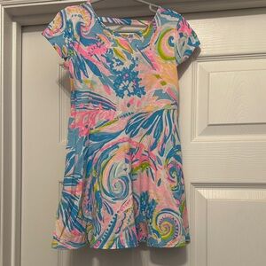 Lilly Pulitzer Swirl and Dot Dress in Pink and Blue